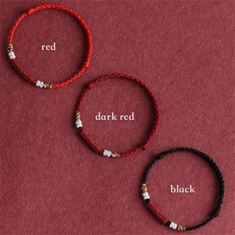 Six-Word Mantra Cinnabar Blessing Bracelet