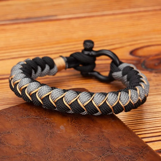 Survival Rope Bracelet with Steel Buckle