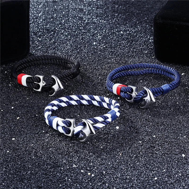 Nautical Anchor Rope Bracelet