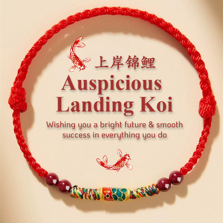 Koi Blessing Red Rope Bracelet