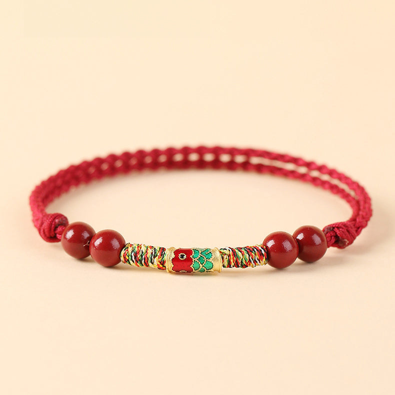 Koi Blessing Red Rope Bracelet