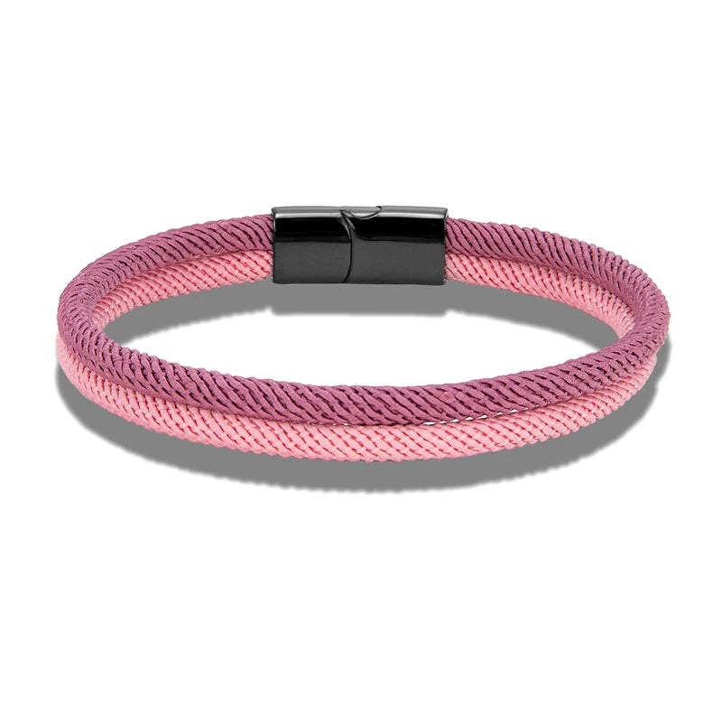 Dual-Tone Magnetic Rope Bracelet