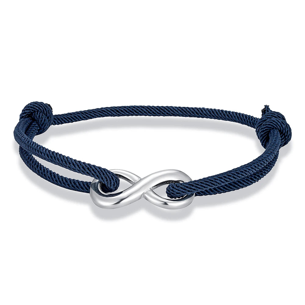 Infinity Rope Bracelet with Stainless Steel