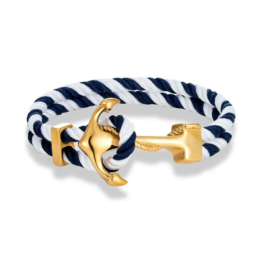 Anchor Charm Rope Bracelet