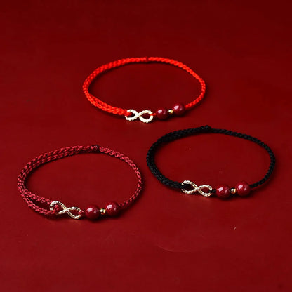 Infinity Cinnabar Bracelet