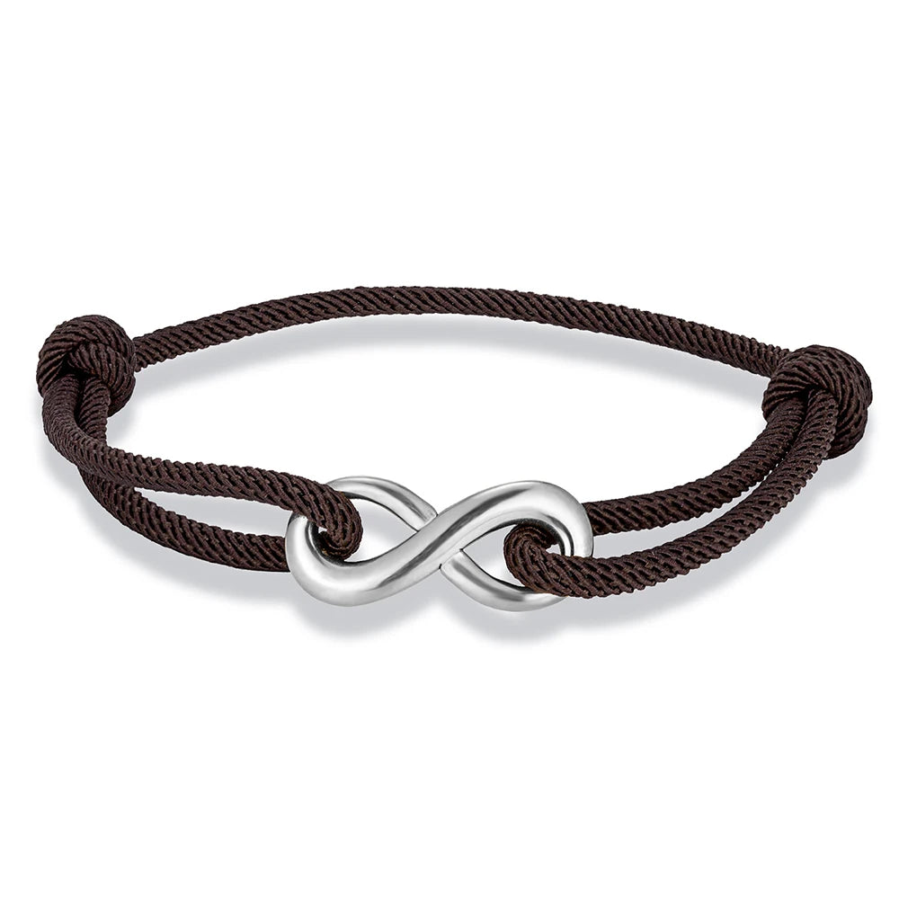 Infinity Rope Bracelet with Stainless Steel