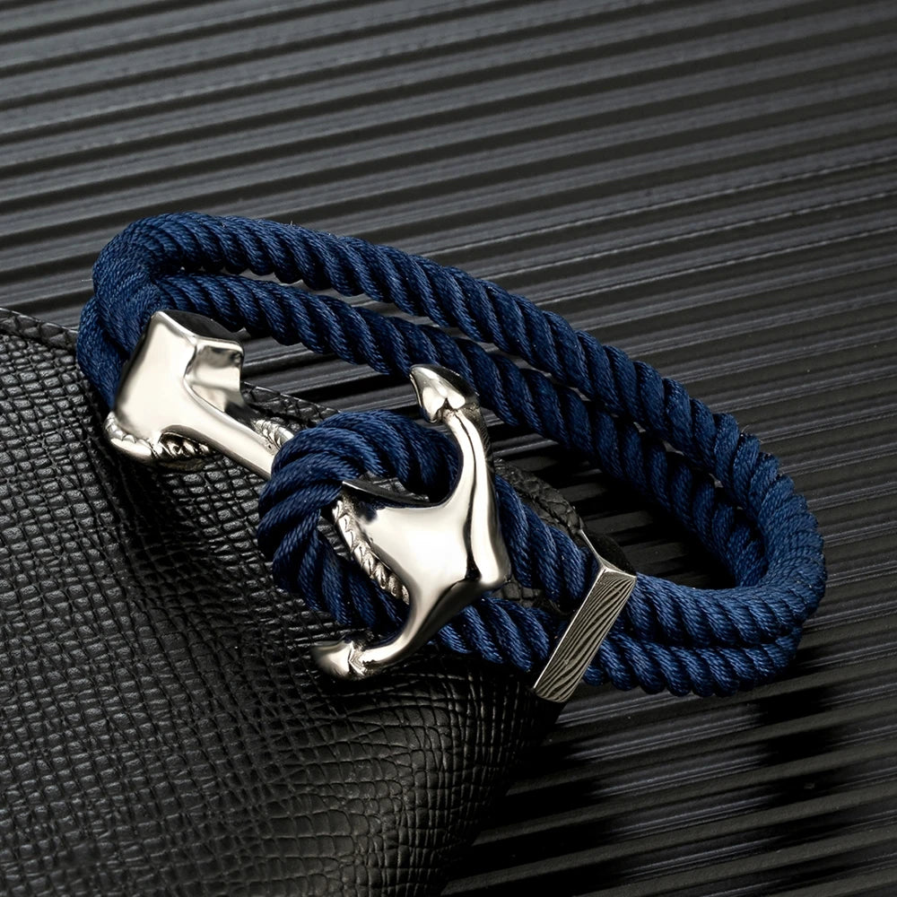 Nautical Anchor Rope Bracelet