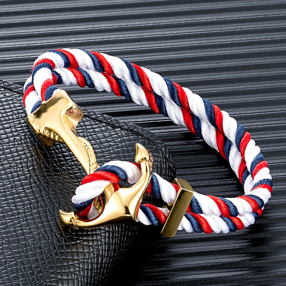 Anchor Charm Rope Bracelet