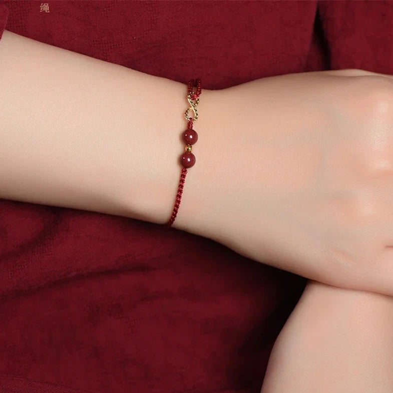 Infinity Cinnabar Bracelet