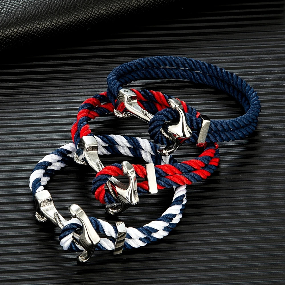 Nautical Anchor Rope Bracelet