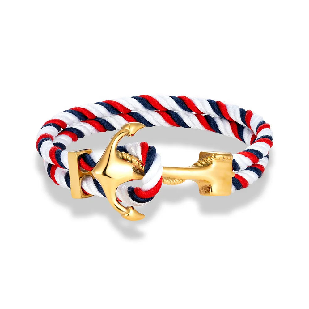 Anchor Charm Rope Bracelet