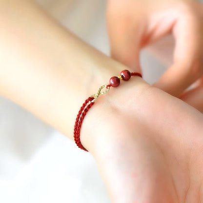 Infinity Cinnabar Bracelet